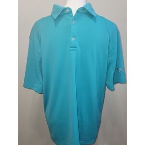 Callaway Men's Size Medium Turquoise Golf Short Sleeve Shirt - Preowned